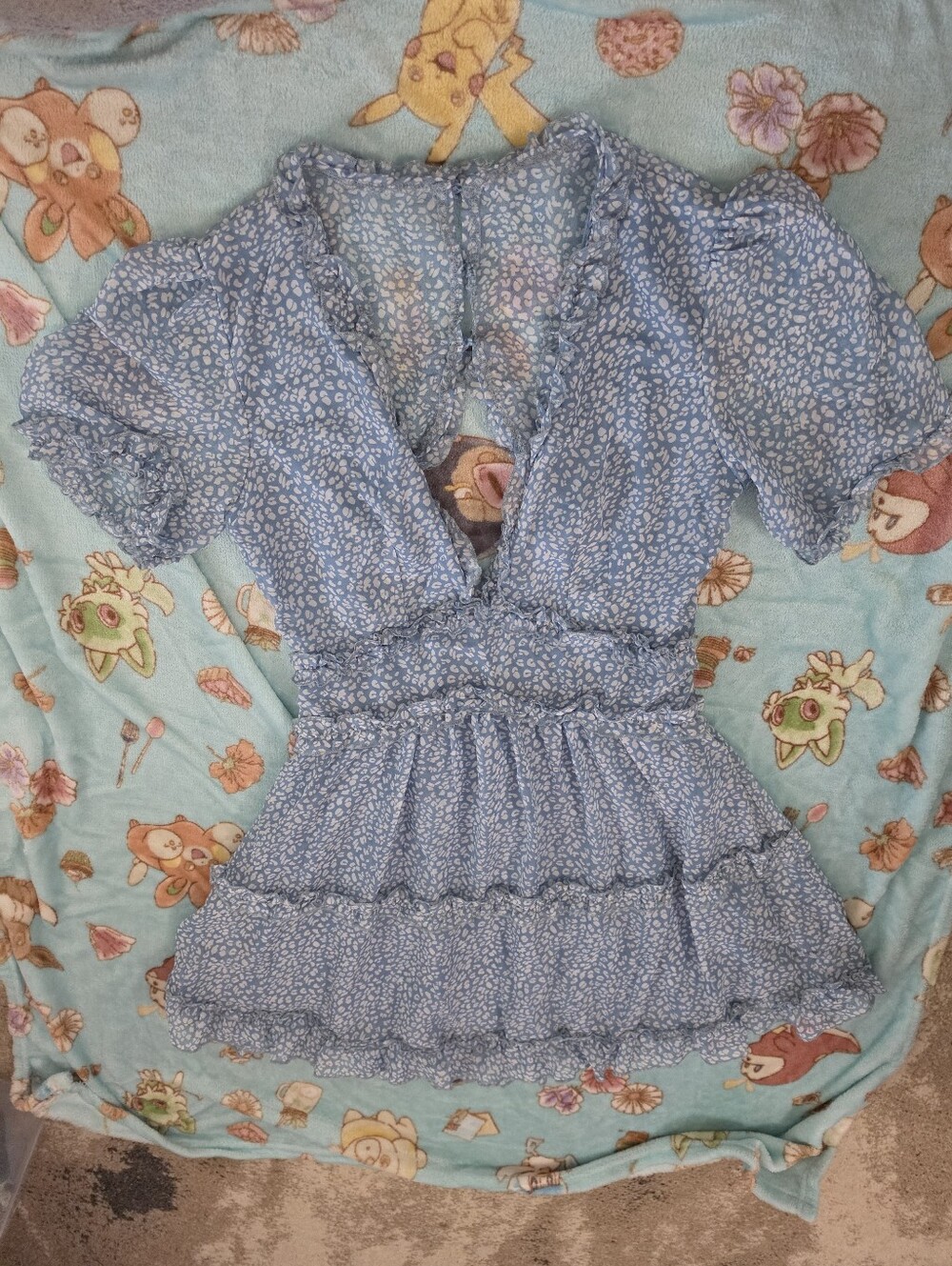 Blue Cheetah Print Dress